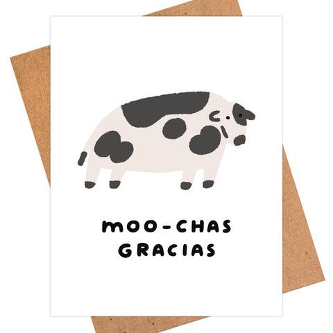 Moo-chas Gracias Thank You Card