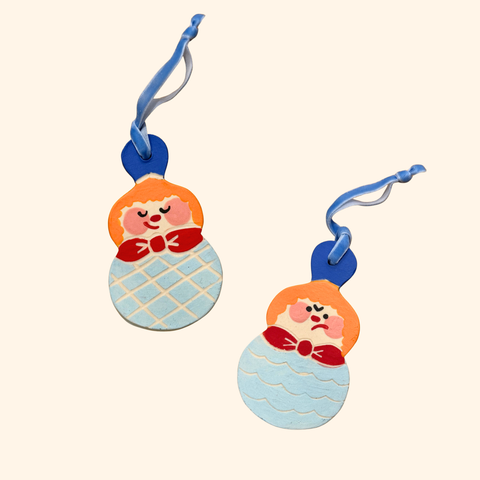Double Sided Silly Clown Ornament