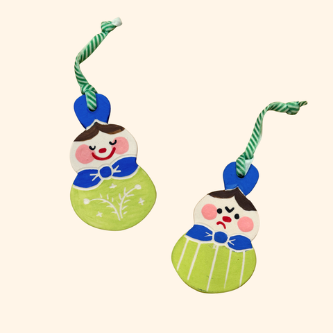 Double Sided Silly Clown Ornament