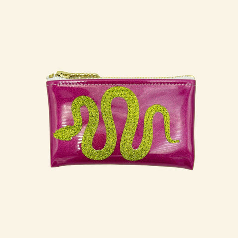 Snakey Glitter Keychain Clutch