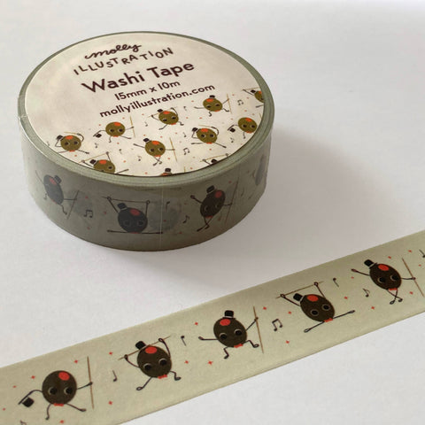 Pimento the Dancing Olive Washi Tape