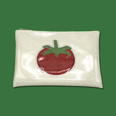 Tomato Girl Oversized Glitter Clutch