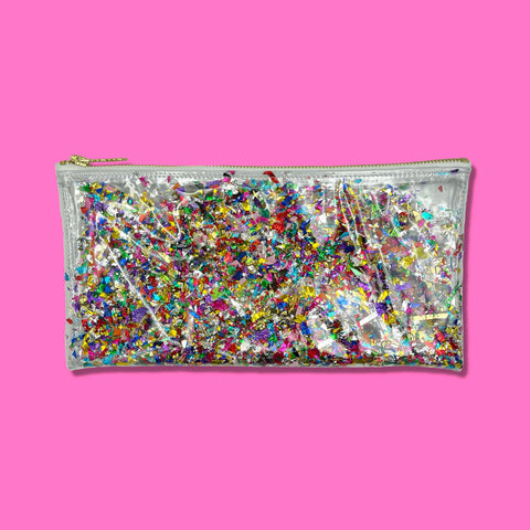 Rainbow Confetti Clutch