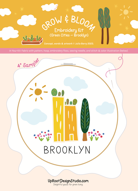 "Brooklyn-Green Cities" Eco-Embroidery Kit