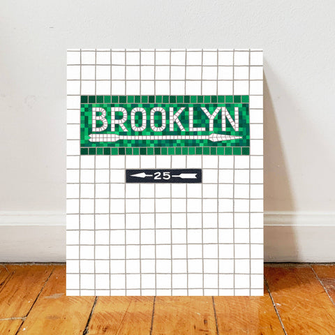 Brooklyn Subway Tile Art Print