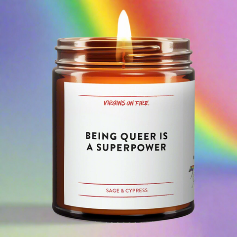🌈 BEING QUEER IS A SUPERPOWER Candle