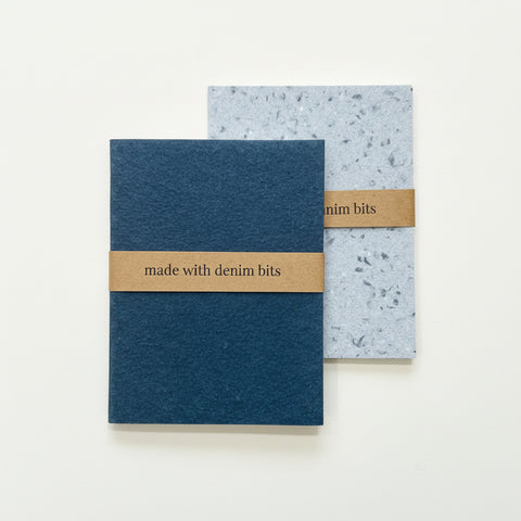 Mini Recycled Denim Confetti Notebook