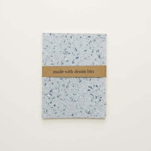 Mini Recycled Denim Confetti Notebook