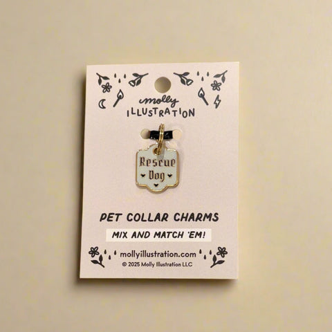 Rescue Dog Pet Collar Charm
