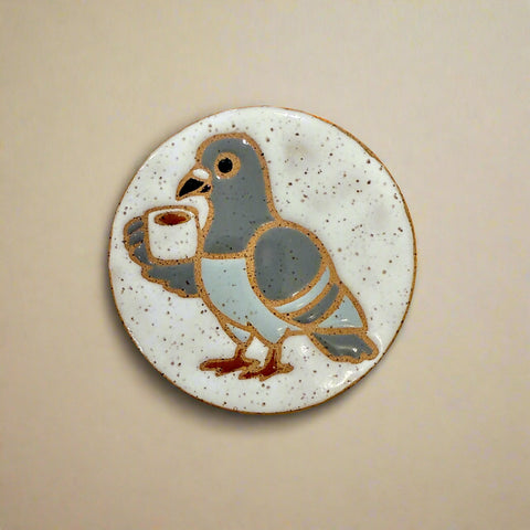 Ceramic Pigeon Coaster