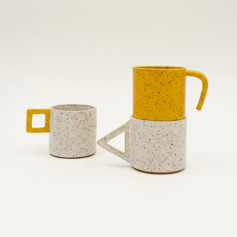 Geometric Espresso Cup, Yellow