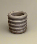 black concrete ribbed match holder