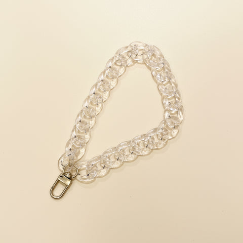 Clear chain wristlet for Julie Mollo clutches 