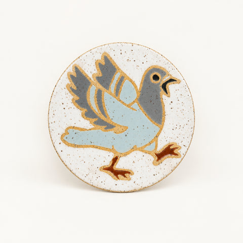 Ceramic Pigeon Coaster
