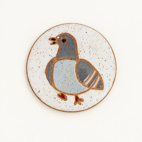 Ceramic Pigeon Coaster