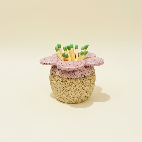 Decorative match holder with matches