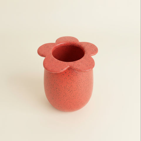 Daisy Vase, Red