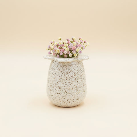Ceramic flower-shaped vase