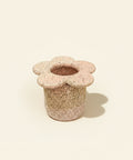 Speckled ceramic daisy shaped vase