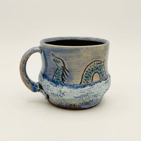 Sea Monster Mug,  Grey