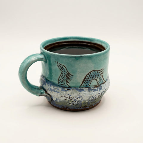 Sea Monster Mug, Turquoise