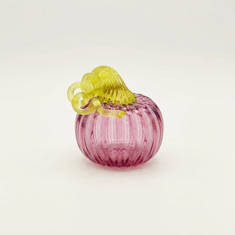 Mini Glass Pumpkin, Pink