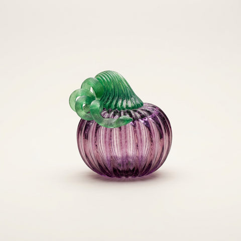 Mini Glass Pumpkin, Purple