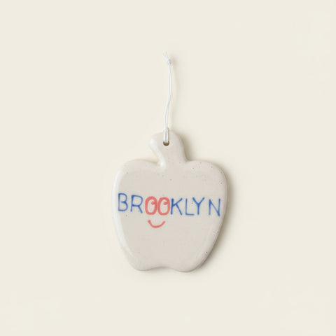 Brooklyn Apple Ceramic Ornament
