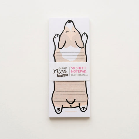 Tricolor Corgi Risograph Notepad