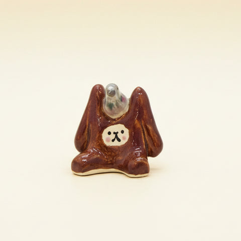 Little Guy with Pigeon