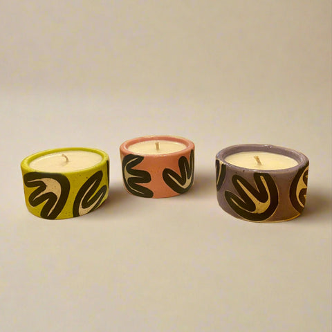 Short Squid Candle, Lilac