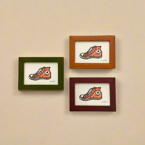 Framed Mini Block Print, High Top Sneaker