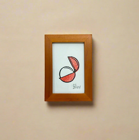 Framed Mini Block Print, Baby Bell Cheese