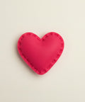 Pink heart-shaped catnip toy.