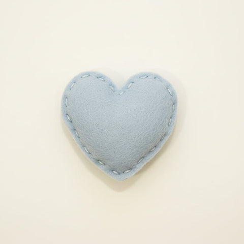 Light blue heart-shaped catnip toy