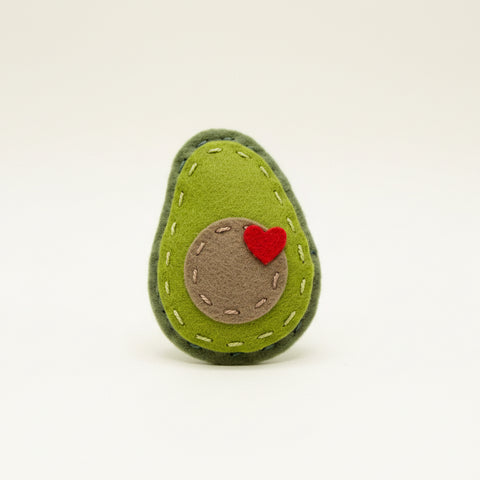 Avocado shaped catnip toy 