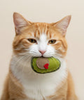 Felt avocado-shaped catnip toy