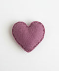 Purple heart-shaped catnip toy