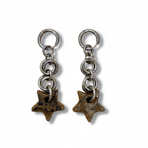 Pair of star-shaped earrings