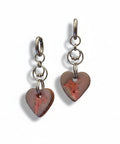 Heart-shaped ceramic earrings