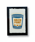 Framed artwork of a GreenPoint coffee cup design
