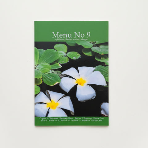 Menu No 9 with floral design