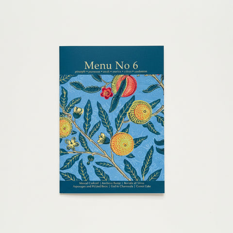 Menu No 6 with floral design