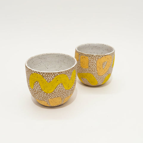 Yellow Shapes Cup