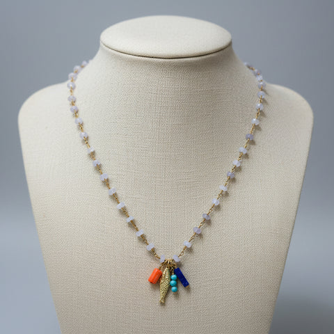 Lucky Koi Necklace, Moonstone