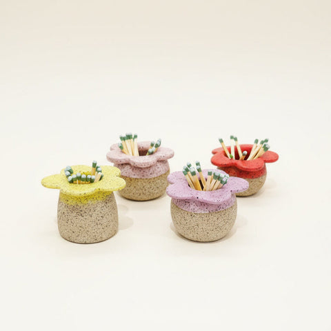Decorative match holders shaped like a flower