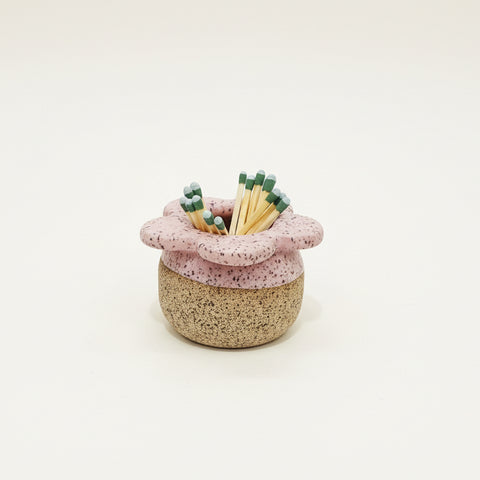 flower shaped match holder