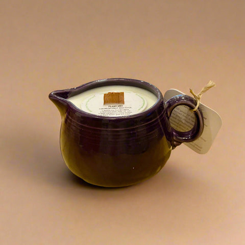 Fiesta Ware Creamer Candle, Purple