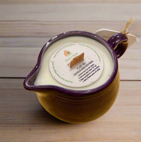 Fiesta Ware Creamer Candle, Purple