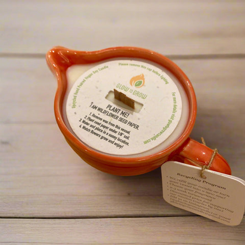 Fiesta Ware Creamer Candle, Orange